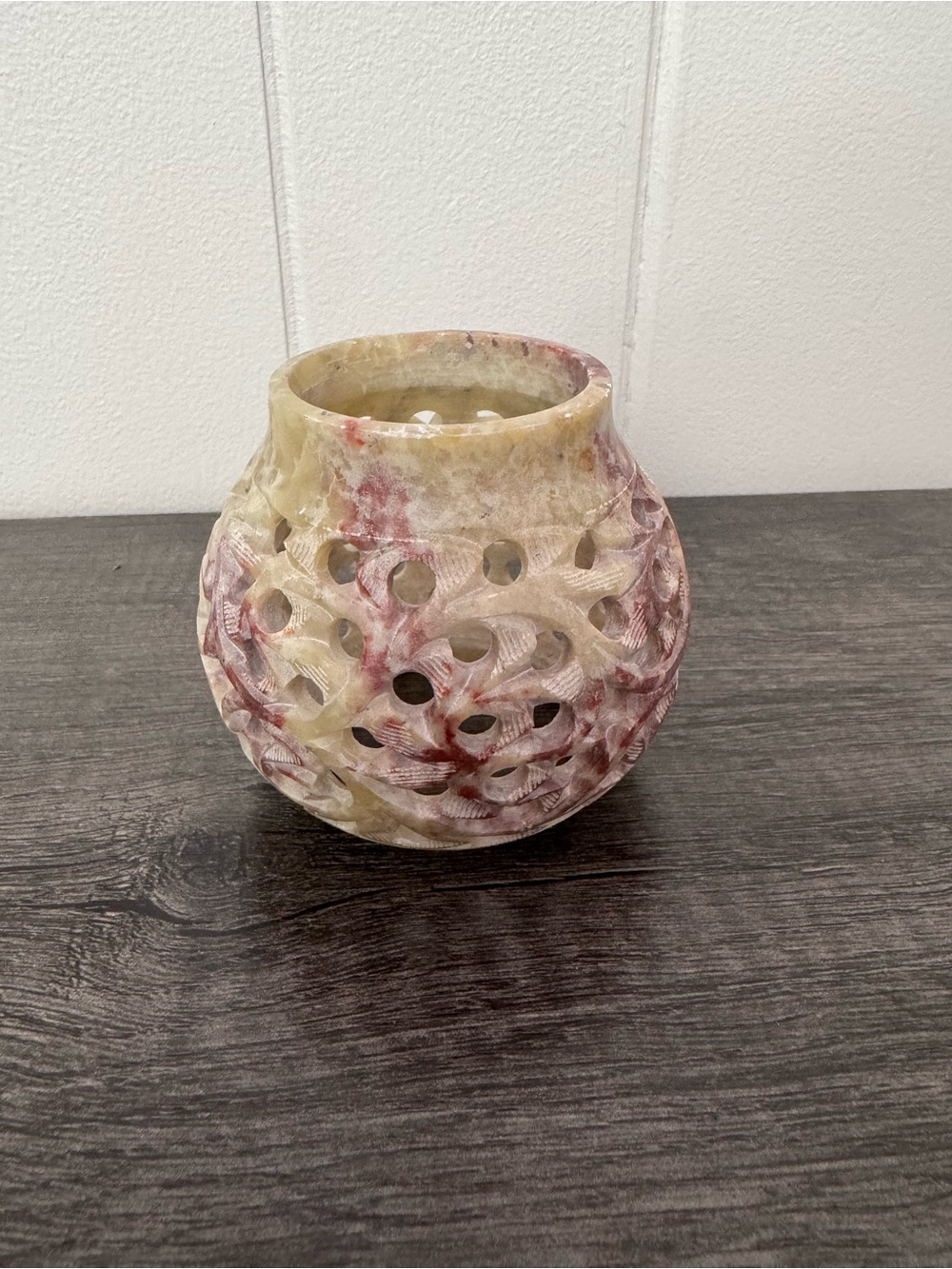 Hand-Carved Soapstone Tealight Holder